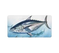 Bluefin Tuna Thunnus Mouse Pad Large Non-Slip Office Desk Mat Large Computer and Laptop Mat Laptop Protector Writing Pads for Office Home 12" X 24"