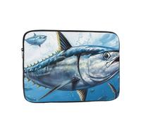 Bluefin Tuna Thunnus Pattern Laptop Sleeve 10 Inch Shockproof Protective Notebook Case Travel Laptop Bag for Men Women