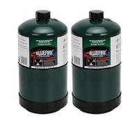 BLUEFIRE 16.4 oz Propane Replacement Fuel Camping Gas Cylinder Pack of 2 All Purpose Portable Canister Coleman Propane Gas Tank for Camping Stove Outdoor Backpack Mini Burner Heater Cooking Torch Lamp