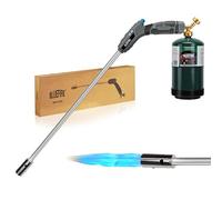 BlueFire 32“ Weed Torch, Propane Weeds Burner with Trigger Start on Top,1-Hand Operation,Garden Weeds Control,Ice Melting,Outdoor Cooking Grill,Campfire Charcoal Starter, MAPP MAP PRO Gas Compatible
