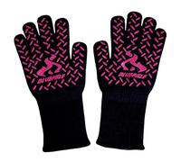 BlueFire Gloves BBQ Grill Firepit Oven Mitts Highest Heat Resistance EN407 Lab Certified (Large, Black)