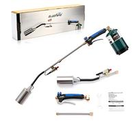 Bluefire Propane Torch Weed Burner Torch for Propane Tank Heavy Duty Weed Torch with Self Ignition on 1lb Small Propane Tank Cordless for Roofing Flame Thrower Start Fire Ice Snow Melting
