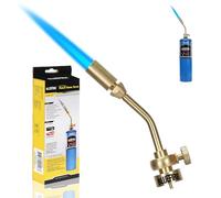 BLUEFIRE Solid Brass Jumbo Pencil Flame Gas Welding Torch Head Nozzle Upgraded Full Metal Version Fuel by MAPP MAP Pro Propane CGA600 Cylinder Bottle (Torch Only)