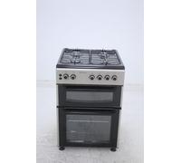 BlueFlame DG6402XPZU 60 cm Freestanding Gas Cooker With Double Cavity Oven - Silver