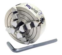 BLUEFOX TOOLS 4 Jaws Independent Lathe Chuck Revolving Centre, 2-3/4" 70mm Threaded M14 x 1 | Mini Lathe Machines, Perfect for Holding Spindles, Engineers Product | Made of Graded Cast Iron