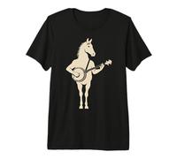 Bluegrass Banjo Horse Playing Country Music Premium T-Shirt