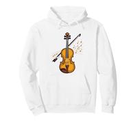 Bluegrass Fiddler Heartbeat Ecg Pulse String Music Fiddle Pullover Hoodie