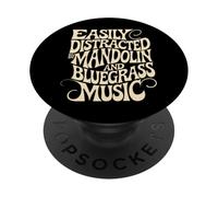 Bluegrass Mandolin Folk Music Line PopSockets Adhesive PopGrip