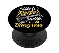 Bluegrass Music Lover Banjo Player Funny Banjo Music Quote PopSockets Adhesive PopGrip