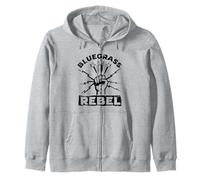 Bluegrass Rebel Stuff for Bluegrass Musician | Bluegrass Zip Hoodie