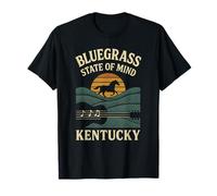 Bluegrass State Kentucky Shirt Horse Music Sunset Graphic T-Shirt