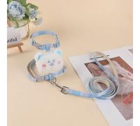 BlueGrid Escape Proof Cat Harness & Leash - Outdoors Walking Travel Kitten Harness - S, Blue Grid