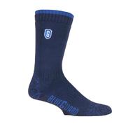 Blueguard - 3 Pair Multipack Ultra Durable Work Socks for Steel Toe Boots | Mens & Womens Long Lasting Heavy Duty Socks (6-8, Blue)