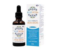 Blueiron High Strength Drops 50ml - Iron Supplement with Nordic Blueberries +Vitamin C - Suitable for Vegans - Easily Absorbed and Gentle on The Stomach
