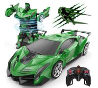 BLUEJAY Transform Rc Cars for Boys 4-7 8-12, 2.4Ghz Remote Control Car 1:18 Scale Transforming Robot, One-Button Deformation 360 Rotation Car Toy Gift