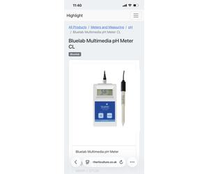 Bluelab Multimedia pH Meter - Soil, Coco & Hydroponic pH Tester Sale