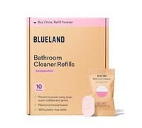 BLUELAND 10 Pack Bathroom Cleaner Refills, Eucalyptus Mint Scent, Eco-Friendly Cleaning Supplies, 35 x 70 ml