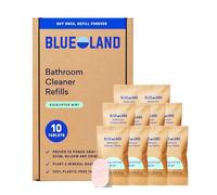 BLUELAND 10 Pack Bathroom Cleaner Refills, Eucalyptus Mint Scent, Eco-Friendly Cleaning Supplies, 35 x 70 ml