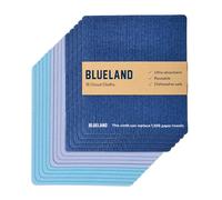 BLUELAND Cloud Cloth - 15 Pack of Swedish Dish Cloths - Reusable Ultra-Absorbent Natural Kitchen Sponge Towel, Made from All-Natural Cotton & Plant Cellulose - for Kitchen, Counters, & Washing Dishes