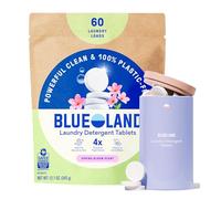 BLUELAND Laundry Detergent Tablet Starter Set, Spring Bloom Scent - Plastic-Free & Eco Friendly Alternative to Sheets Pods and Liquids - Natural, Gentle, Plant Based - 60 Loads