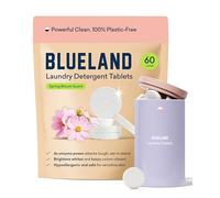 BLUELAND Laundry Detergent Tablet Starter Set, Spring Bloom Scent - Plastic-Free & Eco Friendly Alternative to Sheets Pods and Liquids - Natural, Gentle, Plant Based - 60 Loads