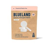 BLUELAND Laundry Detergent Tablets 60 Count Plastic-Free Alternative to Pods Sheets or Liquid - Natural Sustainable Eco-Friendly Laundry Det