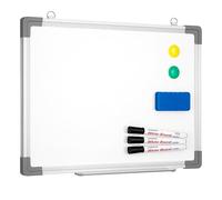 Bluelander Whiteboard, Magnetic Dry Erase Board 90 x 60 cm, Includes Pen, Eraser, Installation Kit and Accessories, Aluminium Frame, Movable Tray, Double Sided (90 x 60 cm)