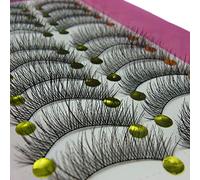 Bluelans® 10 Pairs Makeup Beauty False Eyelashes Extension Long Thick Cross Eye Lashes