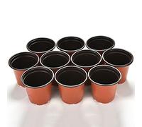 Bluelans® 10 Small Plastic Round Flower Pot Terracotta Plant Pots Nursery Planter Home Decor