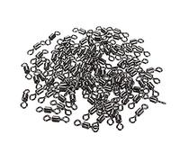Bluelans® 100 x Fishing Barrel Bearing Rolling Swivel Ring Lures Connector 2/4/6/8/10/12/14 (14#)