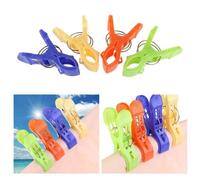 Bluelans® 4pcs Large Sized Bright Color Plastic Beach Towel Clips Quilt Clips Clothes Hanging Clips (Random Colour)
