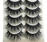 Bluelans® 5 Pairs Natural Long Fake Eye Lashes Thick False Eyelashes Black Makeup Tool