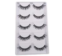 Bluelans® 5 Pairs Soft Long Black Cross False Eyelashes Makeup Eye Lash Extension
