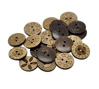 Bluelans® 50 Pieces Assorted 2 Holes Small Wooden Buttons for Sewing Scrapbooking DIY Decoration 18mm