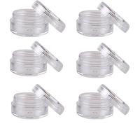Bluelans® 5g Empty Plastic Cosmetic Jars x 50 Clear with Clear Lids for Creams/Sample/Make-Up/Glitter Storage
