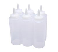Bluelans® 6 Pack, 12 Oz - Plastic Squeeze Bottles, Best Dispensers for Home & Restaurant Ketchup, Mustard, Mayo, Dressings, Olive Oil, BBQ Sauce - BPA Free