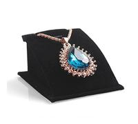 Bluelans® Black Velvet Necklace Display Stand Jewelry Display Holder Rack Organizer, 7.4x6.2x3.5cm (Black)
