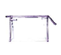 Bluelans® Clear Transparent Plastic PVC Travel Makeup Cosmetic Toiletry Bag Pouch (Purple)