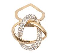 Bluelans® Fashion Gold Plated Rhinestone Scarf Ring Silk Scarf Clip Brooch Pin for Women (2 pieces)