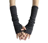 Bluelans® Fashion Women's Knit Wrist Arm Warmer Fingerless Hand Long Mitten Gloves Wamer Long Fingerless Gloves (Dark Grey)