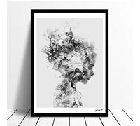 Bluelans® Frameless Modern Canvas Pictures Black White Girl Painting on Canvas Wall Art Pictures Prints Wall Decal for Bedroom Living Room Home Decoration (Black&White Girl, 50 * 70cm)