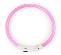 Bluelans® LED Dog Collar,Flashing LED Dog Safety Collar USB Rechargeable Light Up Pet Cat Safety Collar Waterproof Adjustable Size Fit for Dog, Cat and Pets (Pink, Small)