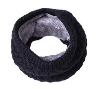 Bluelans® Men Women Winter Thick Knitted Snood Scarf Cosy Woollen Loop Infinity Scarf Neck Warmer,9 Colors (Black)