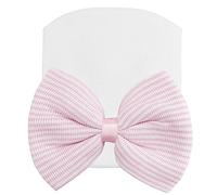 Bluelans® Newborn Baby Girls Cotton Stretchy Bow Beanie Hat Photo Props Accessories (White & Pink)