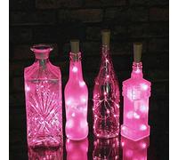 Bluelans® Pack of 4 Led Bottle Cork Lights, 79in/2m Copper Wire String Lights with 20 Pink Led Bulbs for Bottle DIY Decor, Outdoor BBQ, Gathering, Party, Wedding, Holiday (Pink, 2M/20LED)