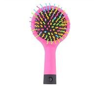 Bluelans® Rainbow Volume Anti-static Magic Hair Curl Straight Massage Comb Brush with Mirror (Random Colour)
