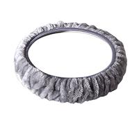 Bluelans® Soft Warm Plush Universal Van Car Steering Wheel Cover Winter Driving Accessory (Grey)