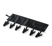 Bluelans® Travel Foldable Clothes Hanging Pegs Drying Clip Rack with 6 Clips - Hanging Clothes Socks Short Underwear Towels Dryer (Black)