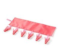 Bluelans® Travel Foldable Clothes Hanging Pegs Drying Clip Rack with 6 Clips - Hanging Clothes Socks Short Underwear Towels Dryer (Pink)