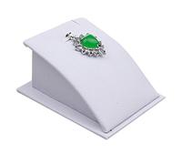 Bluelans® White Faux Leather Necklace Display Stand Jewelry Display Holder Rack Organizer, 7.4x6.2x3.5cm (White)